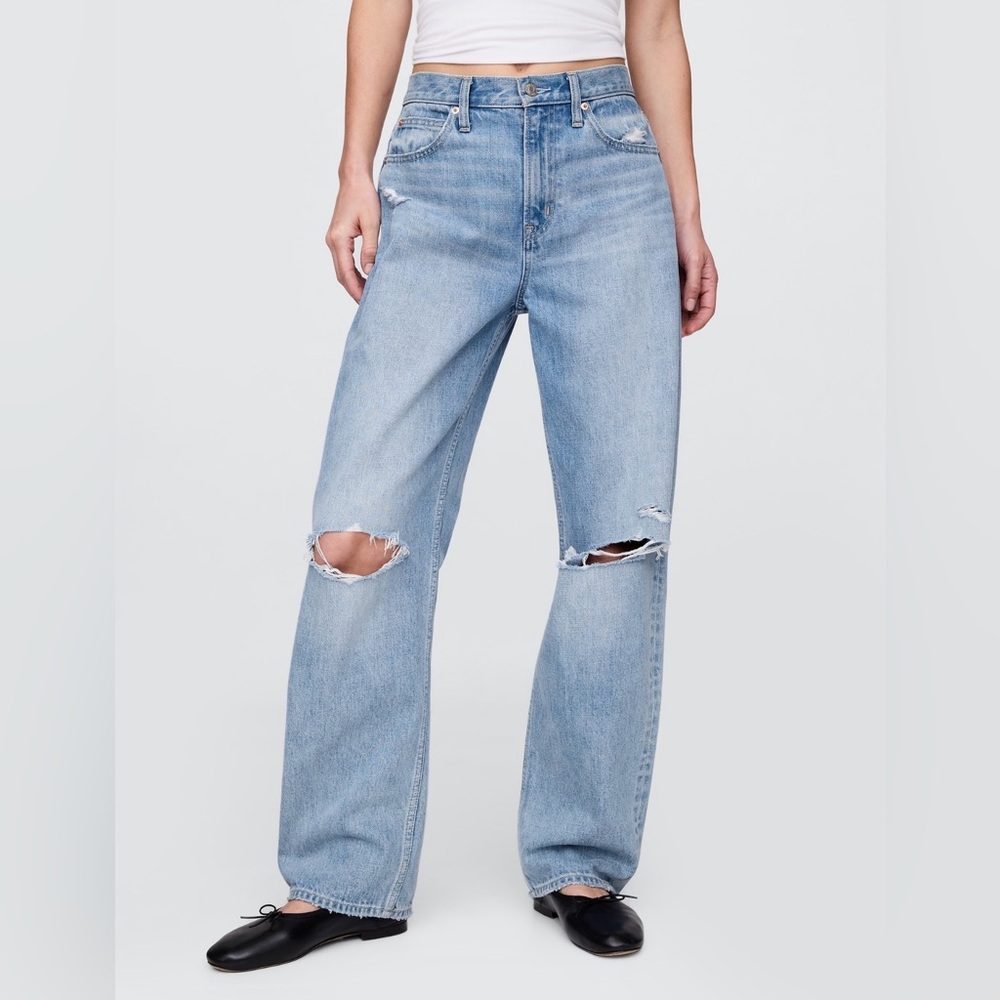 GAP Women's High Rise Barrel Jeans - 34 NWT